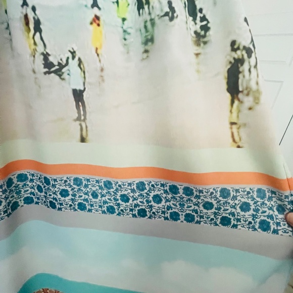 Anthropologie Dream Daily Beach Scene Halter Dress ~ L - Picture 5 of 6